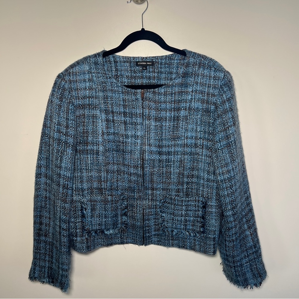 Cynthia Max Size XL tweed blazer
